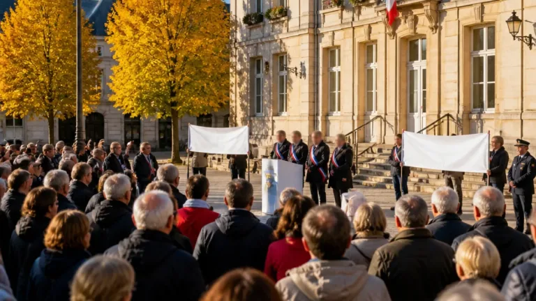 Des élus et une centaine d’habitants réunis à Beaumont‑sur‑Sarthe pour condamner les violences