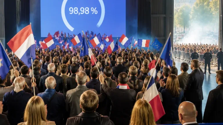 Jordan Bardella réélu à la présidence du Rassemblement national avec 98,98 % des voix